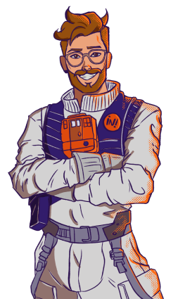 Mascote Steve ao lado de calendario e um cronometro