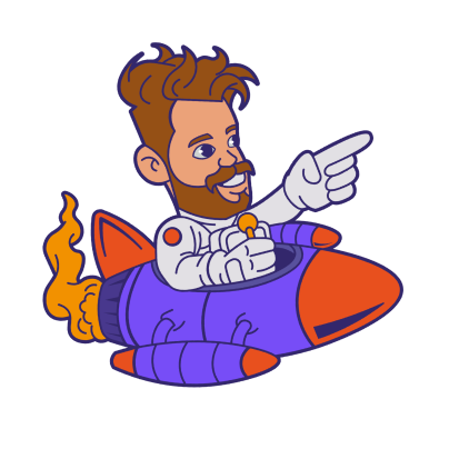 Mascote Steve ao lado de calendario e um cronometro